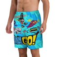 thumbnail image 2 of Teen Titans Go Mens Swim Trunks Quick Dry Swim Shorts Mesh Lining Bathing Suits Swimwear Beach Shorts with Pockets, 2 of 7