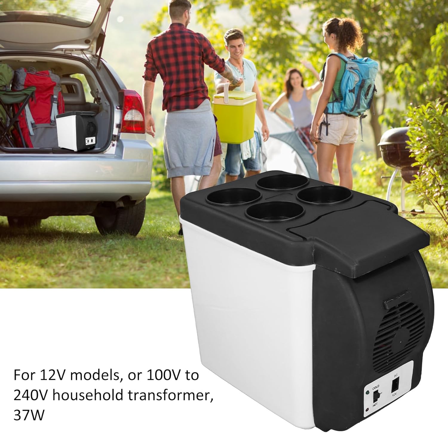 6L Car Refrigerator Electric Cooler and Warmer for Vehicle RV Camping Portable  Fridge