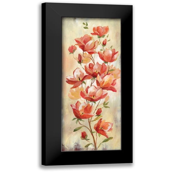 Nan 8x14 Black Modern Framed Museum Art Print Titled - Blushing Beauties I