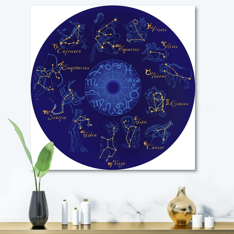 Designart ' Zodiac Signs and Zodiac With Constellations ' Modern