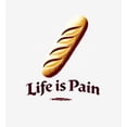 thumbnail image 5 of Life is Pain Bread Pun Adult White Long Sleeve Hoodie-Medium, 5 of 6