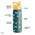 thumbnail image 2 of Botella de agua Simple Modern Summit Kids con tapa de pajita aislante, 2 of 7