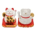 thumbnail image 3 of Cat Afortunado Con Energía Solar, Mini Tamaño Trae Riqueza, Tesoro Y Buena Suerte Gato Chino, Linda Sonrisa, Maneki Neko Para Coche, Dormitorio, Oficina, 3 of 7