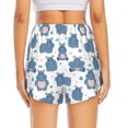 thumbnail image 2 of Lsque Cute Hippos Printed Women's Running Shorts with Liner Pockets,Elastic Quick Dry Workout Athletic Gym Yoga Shorts,Womens High Waist Shorts-Small, 2 of 9