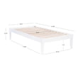 thumbnail image 4 of Powell Plumley 15.75" High Low Profile Platform Bed Frame, Twin, White, 4 of 12