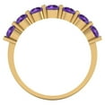 thumbnail image 5 of 1.19 ctw Wedding Band for Women - 18K Yellow Gold Natural Amethyst Stackable Eternity Ring, 5 of 6