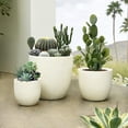 thumbnail image 3 of White MgO Round 12.2in. H Outdoor Planter, 3 of 9