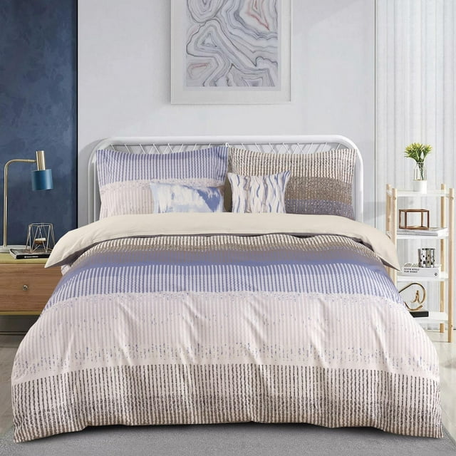Johnson Home 5-Piece Comforter Set - 200TC Cotton, Includes Shams and Decorative Cushions