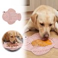 thumbnail image 2 of Fish Shaped Silicone Pet Licking Mat Multi Texture Slow Feeder Pad Anti Anxiety Food Spread Mat For Dogs Cats Indoor Feeding(Pink-17.5cm), 2 of 5
