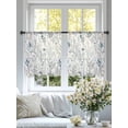thumbnail image 4 of Spring Floral Semi Sheer Window Curtains 45 Inches Long, Vintage Botanical Watercolor Rod Pocket Voile Chiffon Curtain Light Filtering Drapes for Living Room, Kitchen, Bedroom, 52"x45", 2 Panels, 4 of 9