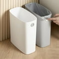 thumbnail image 6 of Small Trash Can,Office Trash Can,Bathroom Trash Can,Heavy Duty Rectangular Commercial Office Wastebasket,PP TPR Plastic Wastebasket Trash Container For Bathroom Bedroom Kitchen(White,5.1x10.6x11.01"), 6 of 8