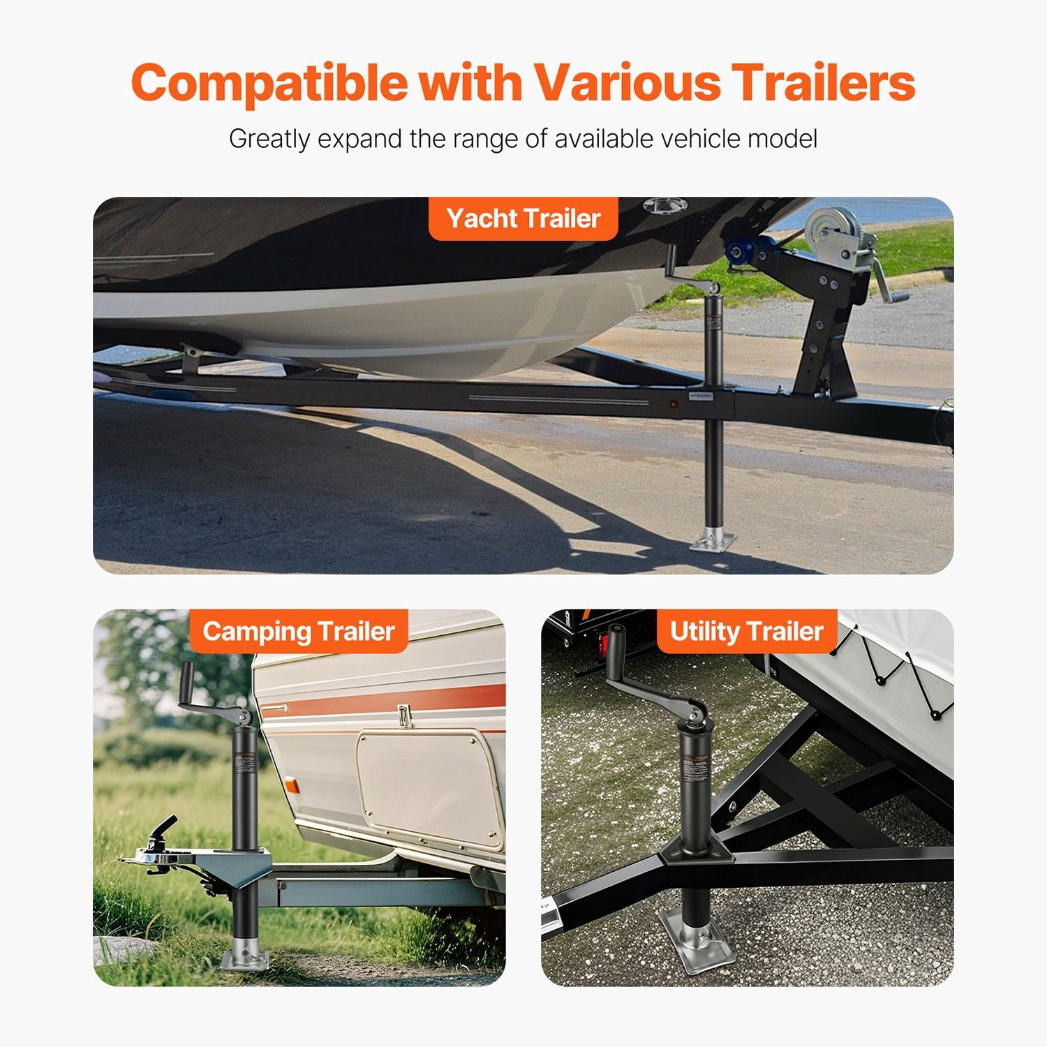 A-Frame Trailer Jack,2000 lbs Dynamic Load Capacity,Trailer Jack Stand with Handle&Rectangular Footpad,15-"Vertical Travel,Suitable for RV,Horse,Utility Trailers,Yacht Trailers