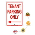 thumbnail image 5 of Tenant Parking Only Left Arrow Apartment Home Wall Art Decor Novelty Aluminum Metal Sign 18"x24", 5 of 5