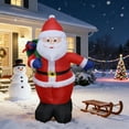 thumbnail image 4 of 4FT Christmas Inflatable Santa Claus Outdoor Decorations, Blow up Santa Claus with Gift Bag, Santa Claus Carrying Present Sack, Outside Decor for Yard Garden Lawn Home Party, Built-in LED Lights, 4 of 9