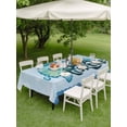 thumbnail image 3 of Outdoor Tablecloth with Umbrella Hole and Zipper, Teal Sea Turtle Rectangle Table Cloth 54x80 Inch Waterproof Tablecloth, Coastal Ocean Summer Ocean Waves Picnic Table Cover for Patio Camping, 3 of 7