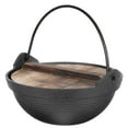 thumbnail image 4 of Japanese Style Iron Serving Pot Sukiyaki Cooking Pot Camping Hanging Cooking Pot, 4 of 8