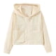 thumbnail image 2 of Chaquetas y abrigos casuales de manga larga con capucha para niñas, versátiles y de moda, de pana corta y fina con capucha para niñas., 2 of 9