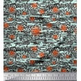 thumbnail image 1 of Soimoi Green Poly Georgette Fabric Floral & Leopard Animal Skin Print Sewing Fabric Yard 42 Inch Wide, 1 of 3