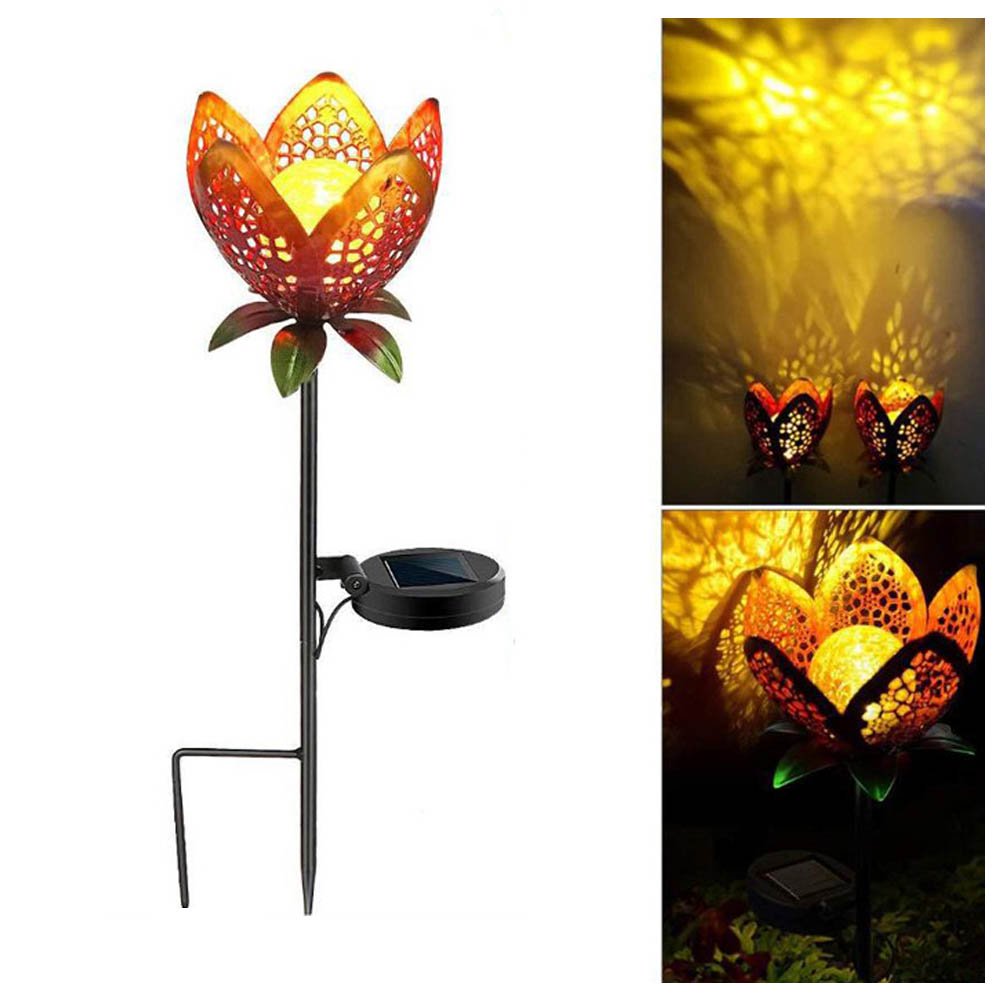 1Pack Iron Solar Flowers Solar Light, Garden Lights Solar Powered
