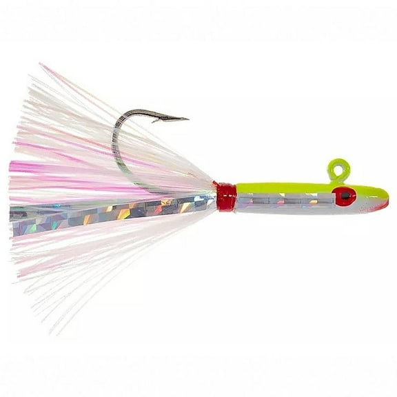Tsunami TSGM38-CWH Glass Minnow Lure, 3", 3/8oz, Chartreuse/White