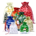 thumbnail image 1 of 20 bolsas de regalo de papel de aluminio navideñas de G2PLUS, varios tamaños, 1 of 7
