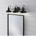 thumbnail image 2 of Elmcroft 29 in. 3-Light Matte Black Modern Farmhouse Bathroom Vanity Light with Metal Shades, 2 of 3