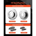 thumbnail image 3 of VEVOR Front & Rear Brake Rotors Kit for 2013 Nissan Altima (Base, SL, SV & S Sedan), 3 of 9