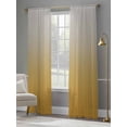 thumbnail image 2 of Gray Yellow Sheer Curtains 84 inches Long 2 Panels Set Gradient Tiers Sheers Rod Pocket Small Window Short Curtains for Kitchen Cafe, Each 52" W x 84" L, 2 of 7
