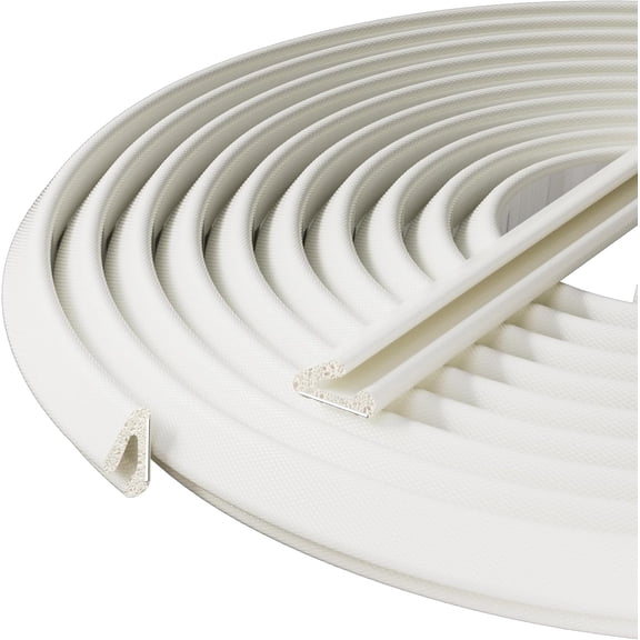V-Shaped Thin Weather Stripping Door Seal, 19.7FT Small Draft Stopper for Doors, Foam Door Gap Filler, Insulation Winter, Soundproof,Noise-Reducing, Light-Blocking, Weatherproof Tape for Doors