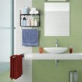 thumbnail image 3 of 2 Tier Metal Wire Wall Mounted Bathroom Towel Rack with Shelf, 3 of 5