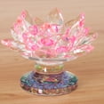 thumbnail image 4 of Candelabro de loto de cristal Candelero De De Lotus de la lámpara De Té De Cristal Budista De 7 Fanmusic Candelabro de loto de cristal, 4 of 7