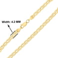 thumbnail image 2 of SZUL Women's 14K Yellow Gold Filled 4.2MM Mariner Link Chain Bracelet with Lobster Clasp, 2 of 5