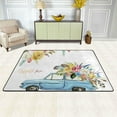 thumbnail image 2 of SKYSONIC 36x24in Colorful Flowers Car Area Rug, Watercolor Summer Floral Non-Slip Floor Carpet for Indoor Living Dining Room Bedroom, 2 of 7