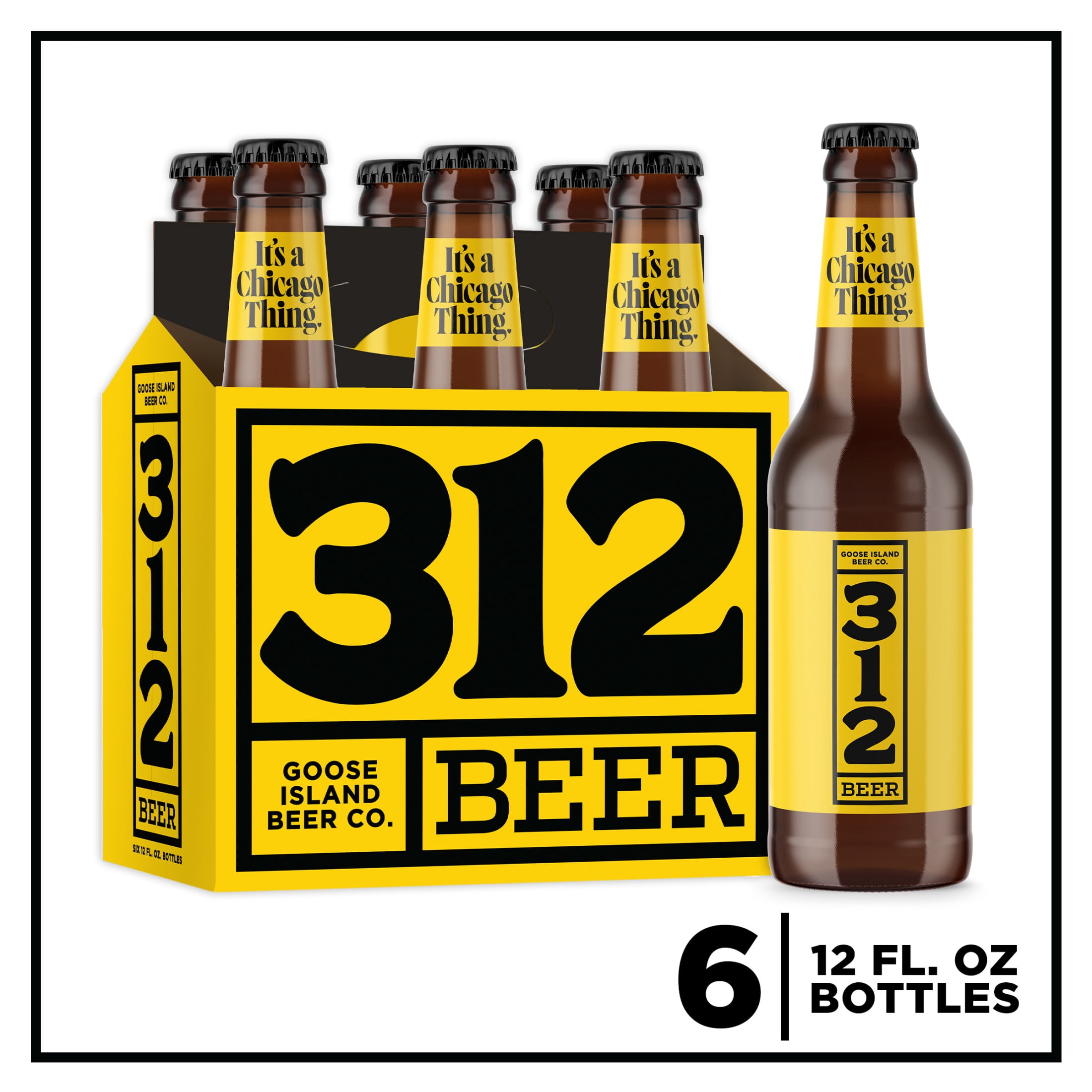 Goose Island 312 Urban Wheat Ale Craft Beer, 6 pack Beer, 12 fl oz