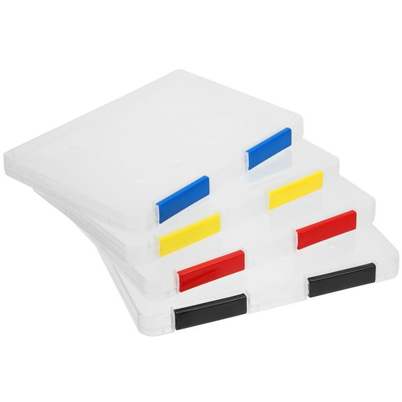 HEMOTON 1 Set File Boxes with Snap Tight Buckle Dustproof Waterproof for Home Use .43X6.68X0.79in