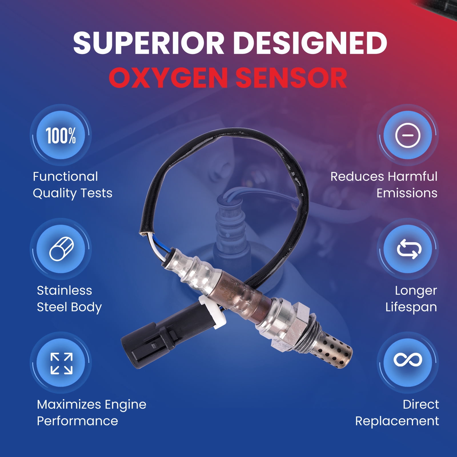 MOCA AUTOPARTS 234-4071 Downstream & Upstream O2 Oxygen Sensor Fit for 1997-2001 Ford E-150 Econoline 4.2L & 1991-1996 Ford F-150 5.8L & 2001-2011 Ford Ranger 4.0L & 2001-2010 Mazda B4000 4.0L