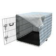 thumbnail image 3 of Eastern Dog Crate Cover, Simplistic Pastel Monochrome Pattern with Traditional Motif, Easy to Use Pet Kennel Cover Small Dogs Puppies Kittens, 7 Sizes, Pale Azure Blue White, by Ambesonne, 3 of 6