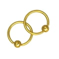 thumbnail image 3 of 2 Piezas De De Cautivas Aro De Bola Ceja Pezón Nariz Pendientes dorado Zulema anillo de cuentas cautivo 16g, 3 of 4