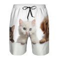 thumbnail image 3 of Fotbe Cute Kittens And Puppy Trajes de Baño Estampados para Hombre, Shorts de Verano de Secado Rápido, Ropa de Playa, Bañadores-Large, 3 of 6