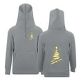 thumbnail image 3 of SUXIAN Boys Print Hooded Pullover Sweatshirt with Zipper Eyelets and Pocket for Kids Casual Wear with Christmas Hoodies #2_Grey 11-12 Years, 3 of 4