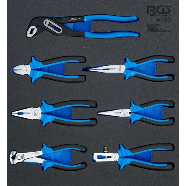 Juego de Pinzas con Aislamiento 7 Piezas BGS 4133