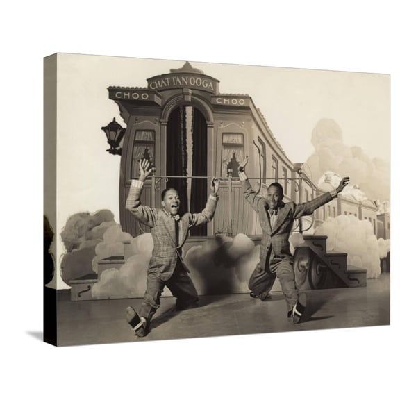 Art.com Sun Valley Serenade, Nicholas Brothers, 1941, Doing A Dancing Split Stretched Canvas Print Wall Art, 24" x 18"