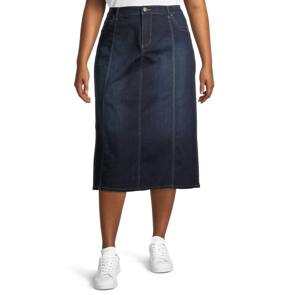 Alivia Ford - Alivia Ford Women's Plus Size Denim Skirt With Seamed ...