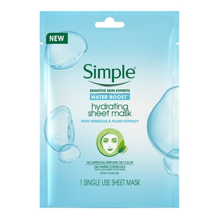 (2 Pack) Simple Water Boost Hydrating Sheet Face Mask, 1 ct