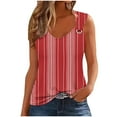 thumbnail image 3 of JTZGDY Cute Summer Tank Tops for Women Fashion Printed Sleeveless Cami Shirts Loose Fit Casual Graphic Tunic T-Shirts Trendy Beach Vacation Outfit Clothes Red M, 3 of 5