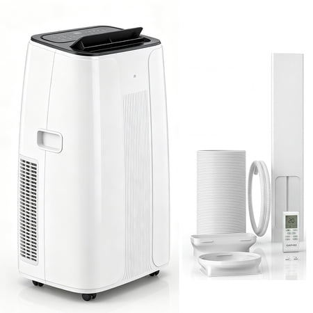 Memoryfield 14,000 BTU Portable Air Conditioner for Rooms up to 750 Sq. Ft., AC Unit with Dehumidifier, Fan, Swing Mode, Child Lock, , Air Purification & LCD Display, White