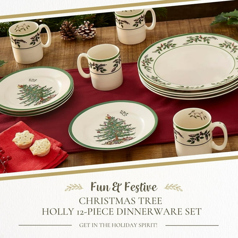 Spode Christmas Tree 12-Piece Dinnerware Set (Service for 4