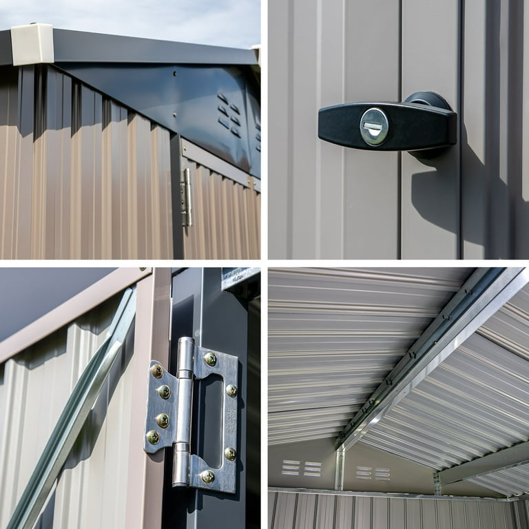 Cover-It 8x6 Steel Shed: Outdoor Metal Storage with Double