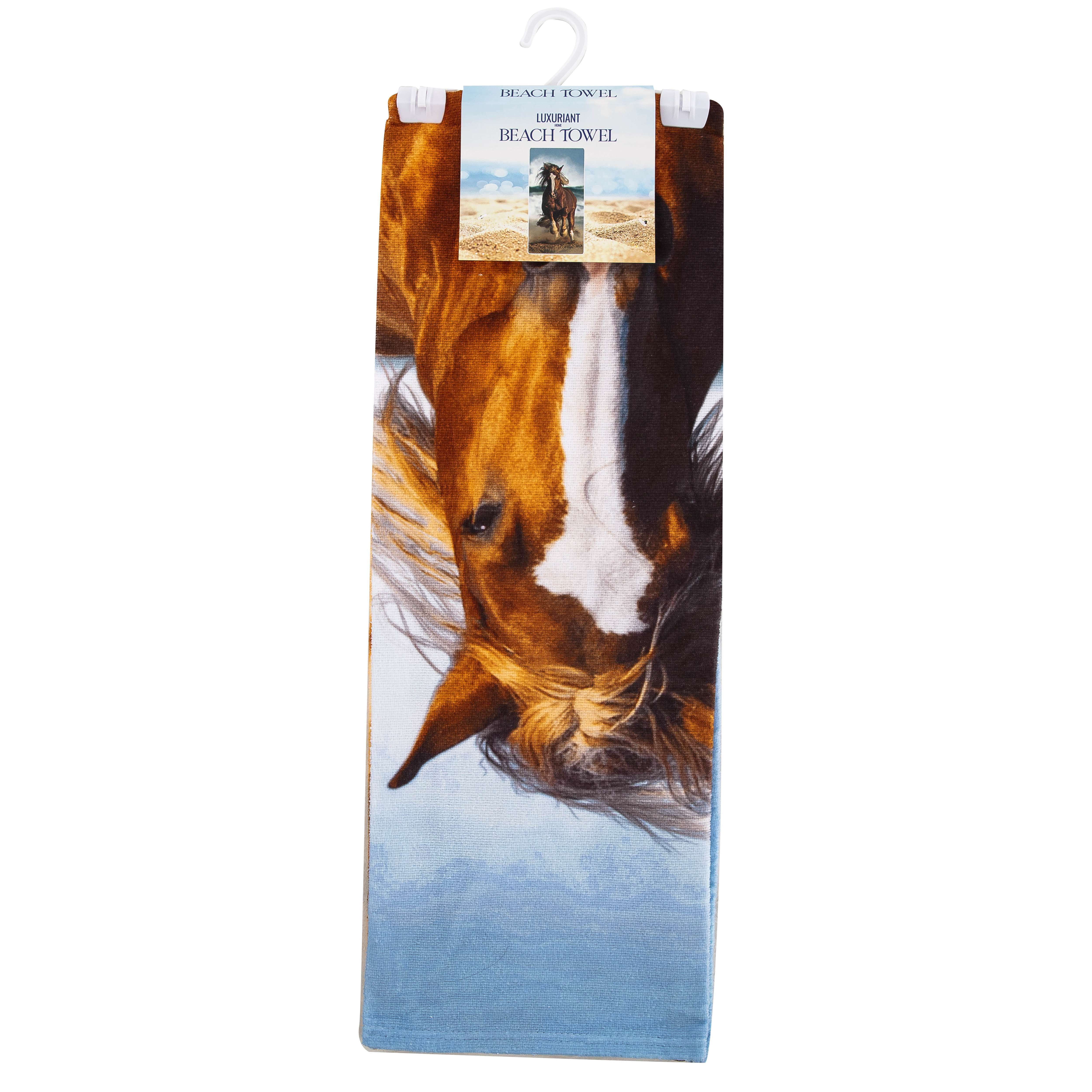 Luxuriant Running Horse1 30in x 60in Beach Towel