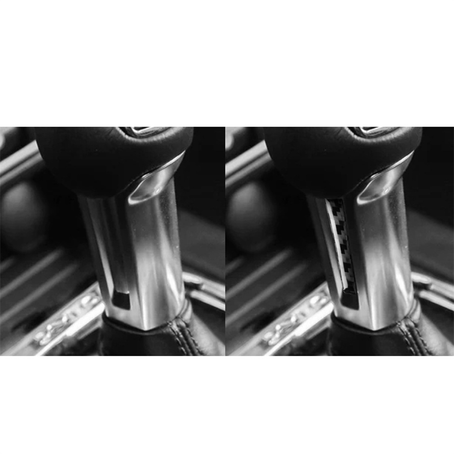 Black Carbon Fiber Handlebar Sticker For 20152020 Ford Mustang